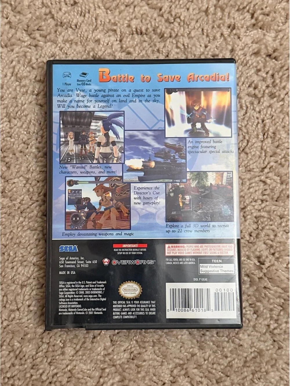 Skies Of Arcadia Legend for Nintendo GameCube